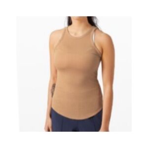 Lululemon Beechwood colour  Ribbed Top size 10